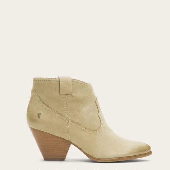 Frye Reina Ash Leather Ankle Booties Size 9 - Picture 2 of 15